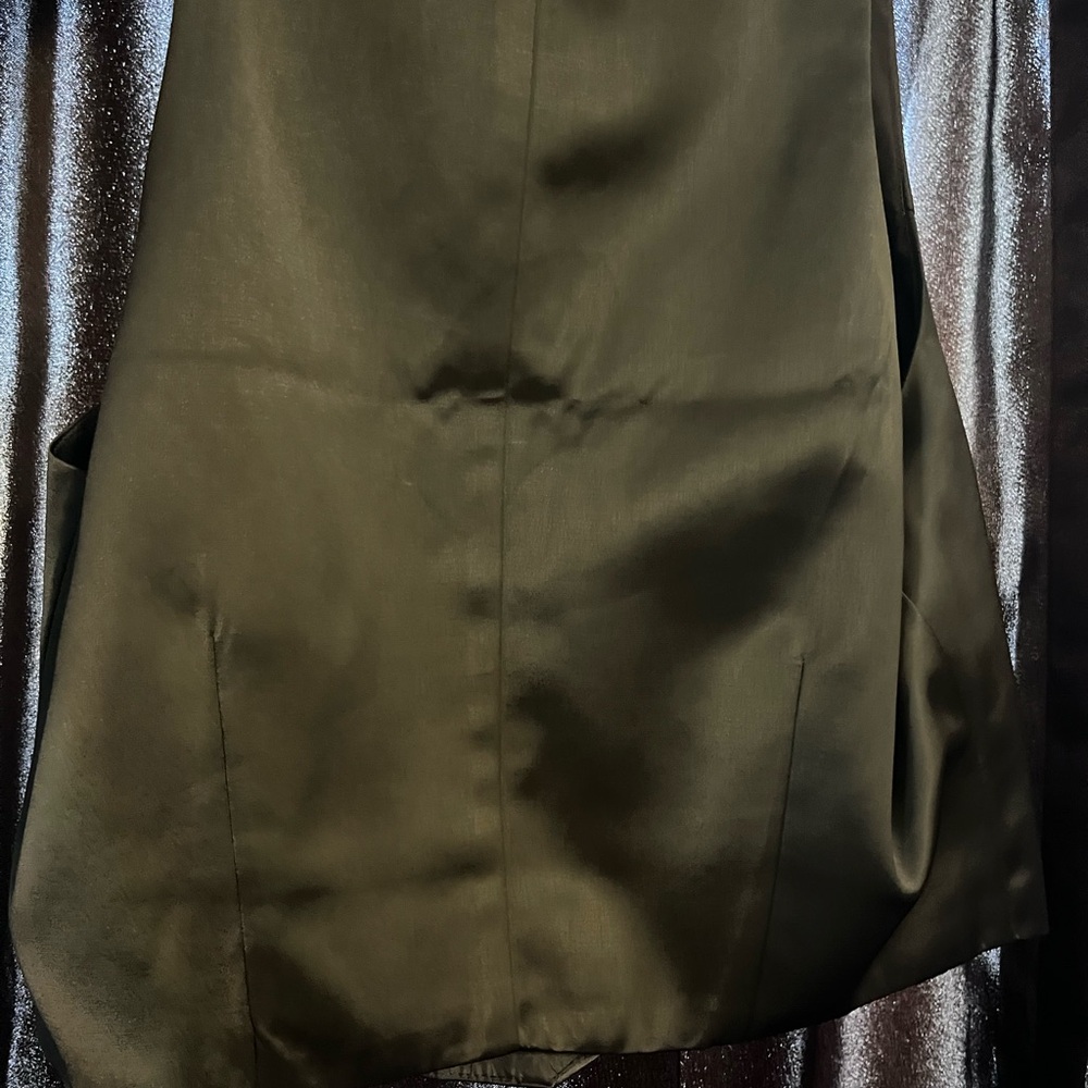 Jason Wu Emerald Satin Button-Front Vest - Picture 2 of 4